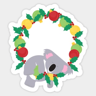 Christmas wreath koala Sticker